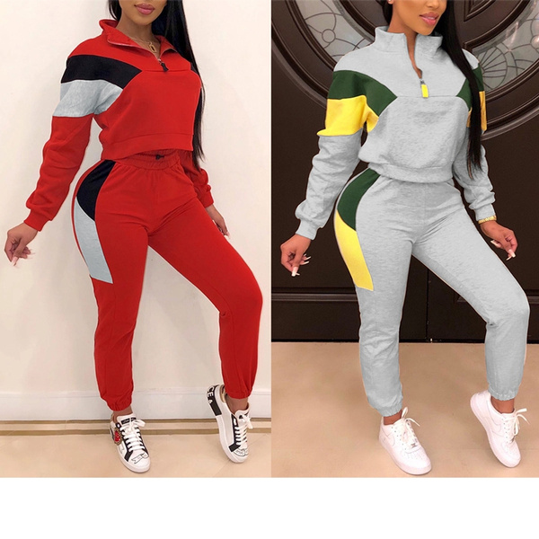 Women Tracksuit Jogging Top Bottom Sport Sweat Suit Trousers Hoodie Coat  Pant, Autumn and Winter Casual Sports Solid Color Fleece Side Hooded  Drawstring Sweater Suit - Walmart.com